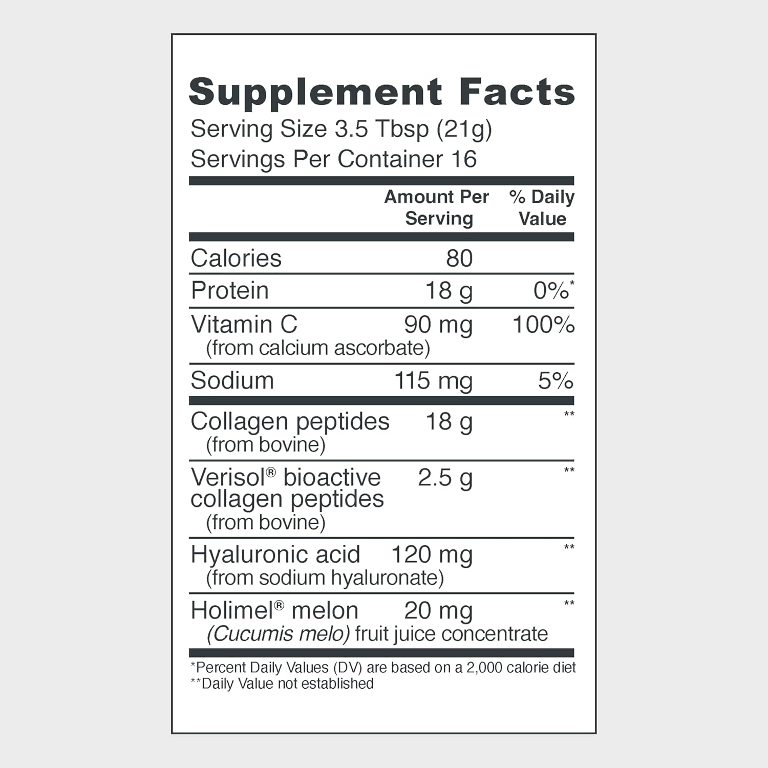 Women's Skin Complex Supplement with 20g Hydrolyzed Collagen, Vitamin C, and Hyaluronic Acid - Reduce Fine Lines & Wrinkles - Unflavored 11.9oz Powder