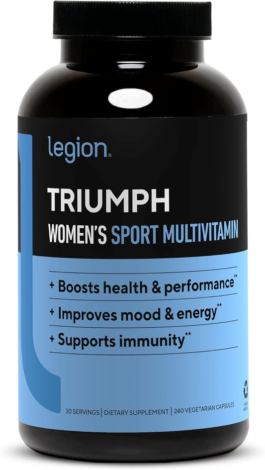 Women's Sport Multivitamin Supplement for Energy & Performance - LEGION Triumph Daily with Vitamins & Minerals, 30 Servings