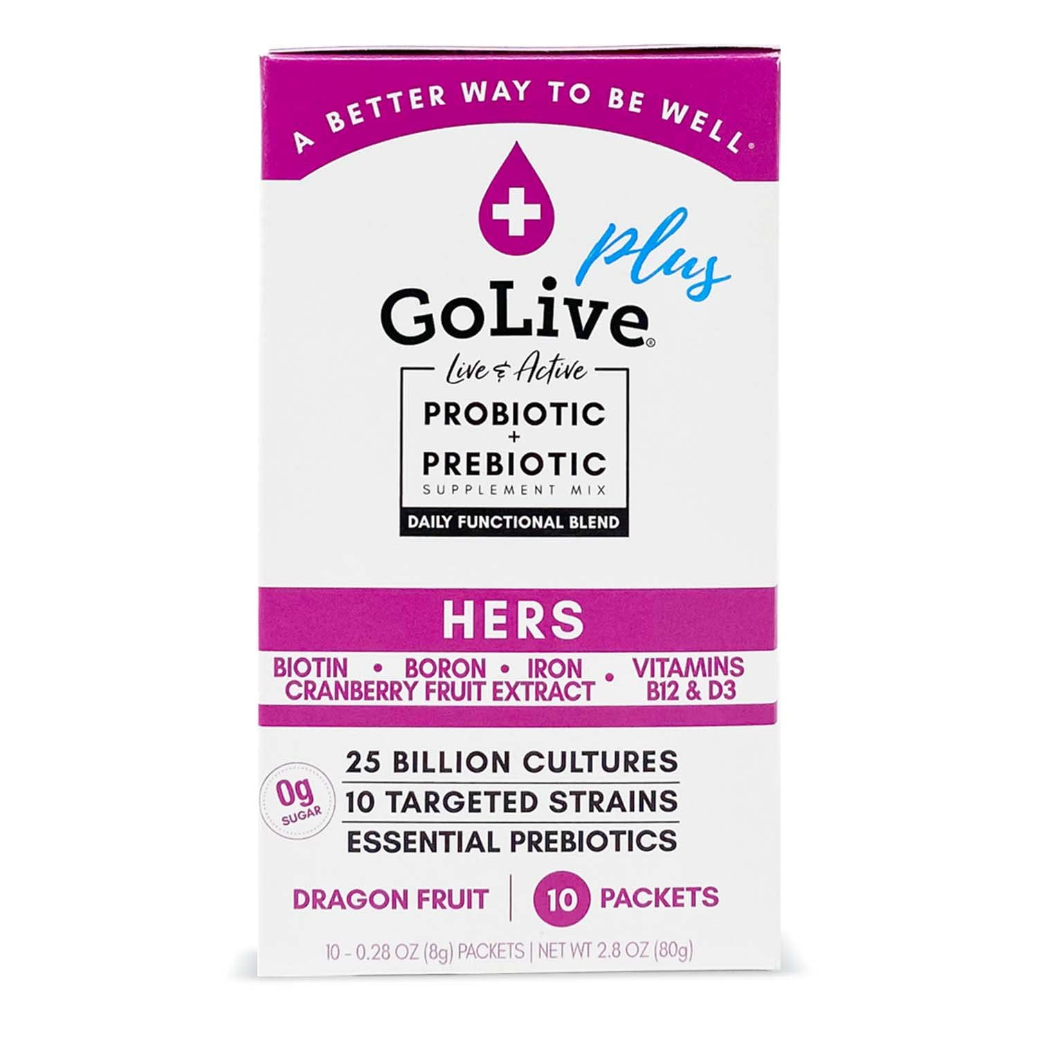 Women's Sugar-Free Synbiotic Probiotic & Prebiotic with 25 Billion CFUs, 10 Clinical Strains - Doctor and Dietitian Recommended for Digestion, Metabolism, Immunity