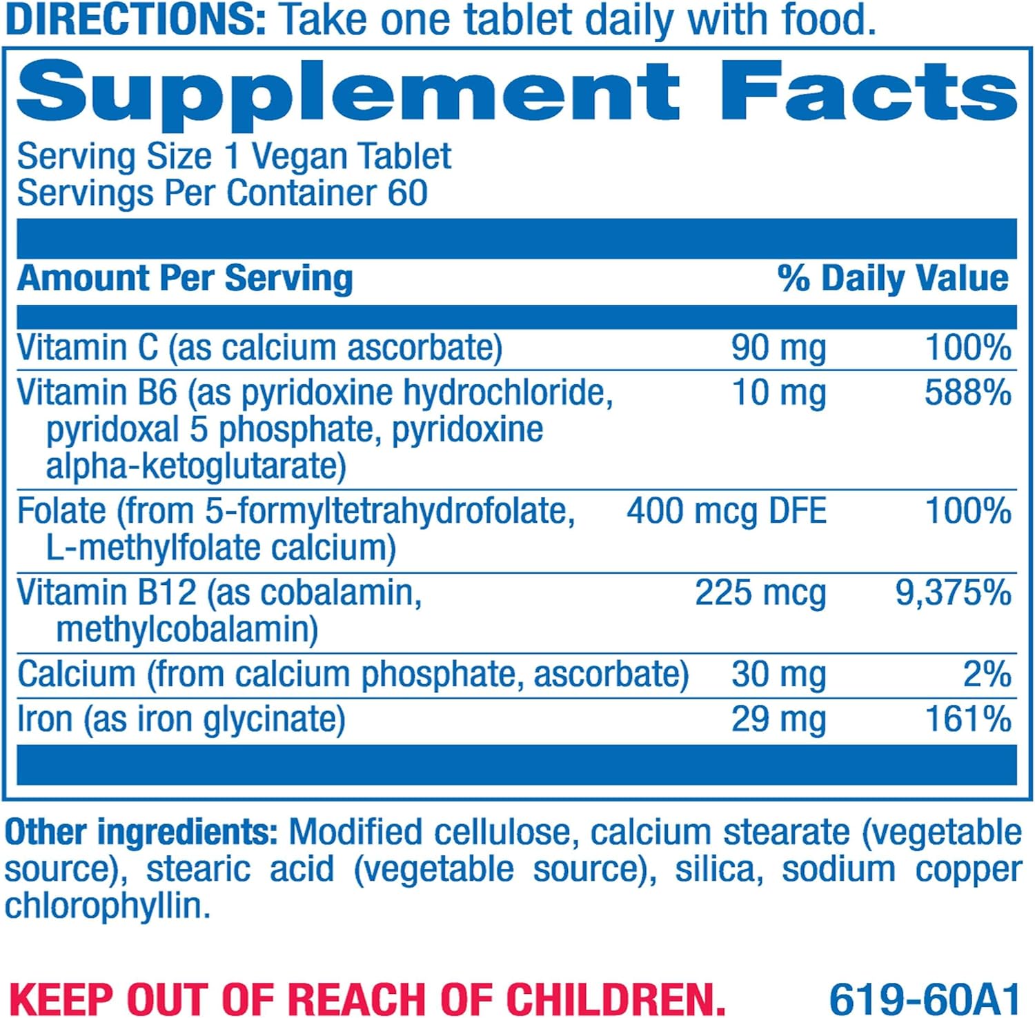 Women's Time Release Iron and Vitamin C Supplement - 60 Vegan Tablets - Contains Iron, Calcium, Folate, Vitamin B6, B12 - Anabolic Laboratories TRI Iron