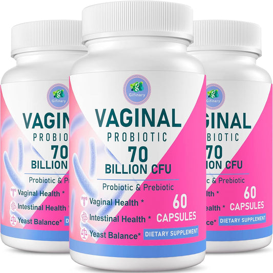 Women's Vaginal Probiotic with 70 Billion CFU, 13 Strains, Prebiotic, D-Mannose - 180 Capsules for Vaginal Health, Urinary, pH Balance, Immune & Digestive Support