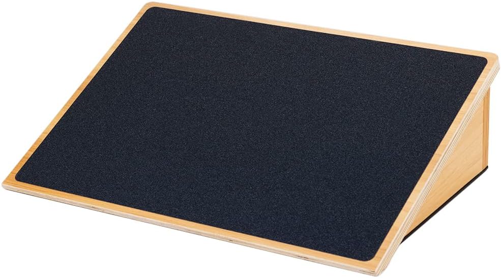 Wooden Slant Board for Knee Over Toe Training, 1000 lb Capacity, Non-Slip Surface - Ideal for Squats, Calf Stretching, Weightlifting & Fitness