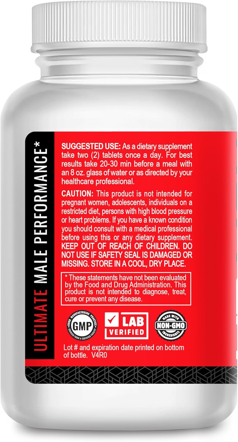 XENXNUTRA LABS Mr Man Supplement for Men - Increase Size Quickly with 100% Natural Ingredients - 60ct Bottle