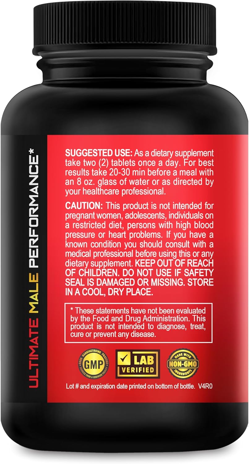 XL Science Kong XXL Male Enhancement Pills - Increase Size, Drive, Strength, and Endurance - Boost Performance - 60 Tablets