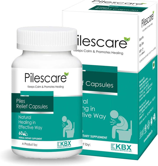 XLO Natural Piles Care Capsules with Herbal Ingredients - 60 Capsules