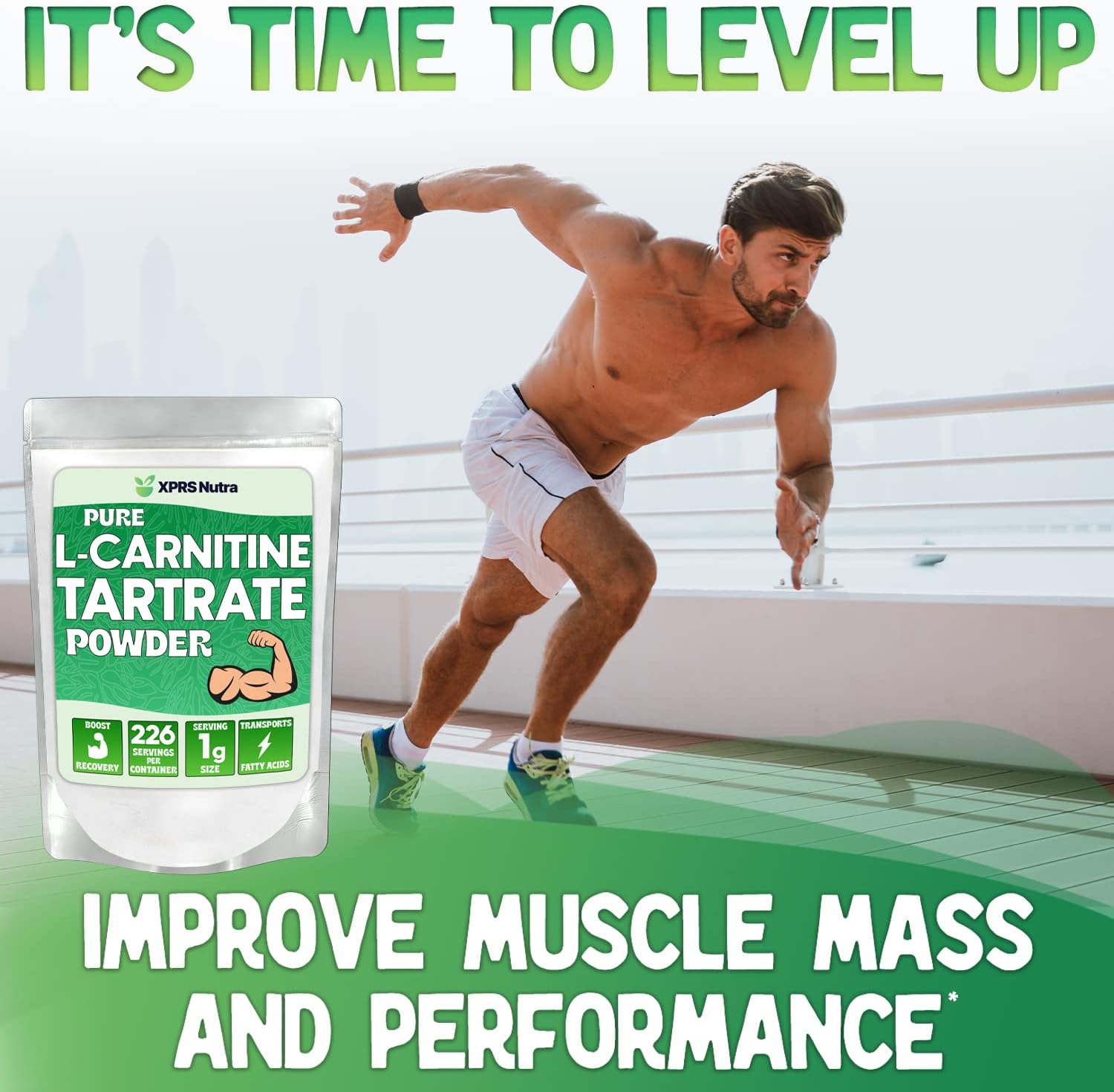 XPRS Nutra L Carnitine L Tartrate Powder - Premium Pure L Carnitine Tartrate - L-Carnitine Powder - Vegan Friendly Bulk L Carnitine Powder - Amino Acid L Carnitine Supplement (8 Ounce)