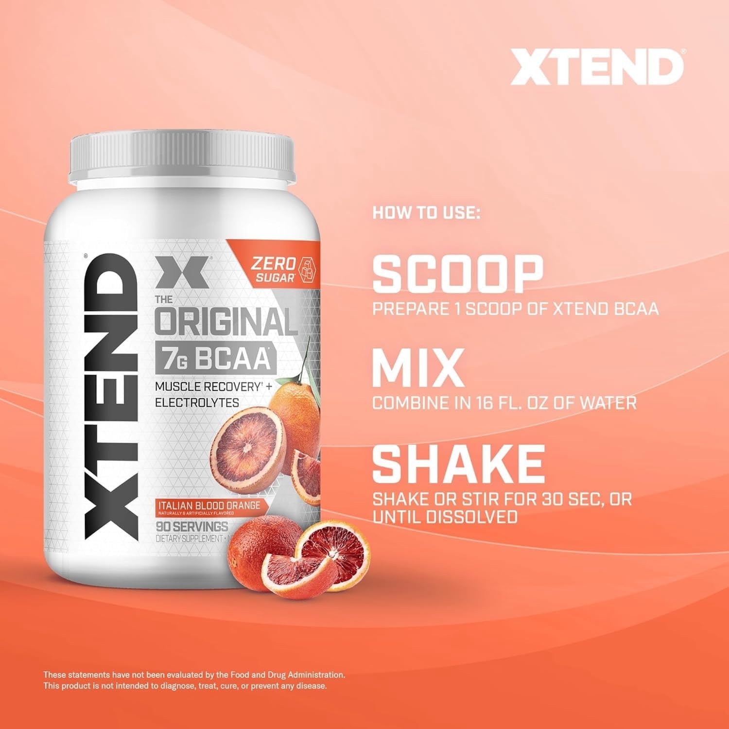 Xtend Original BCAA Powder - 7g BCAAs, 2.5g L-Glutamine, Sugar-Free Muscle Recovery Drink - 90 Servings for Men & Women