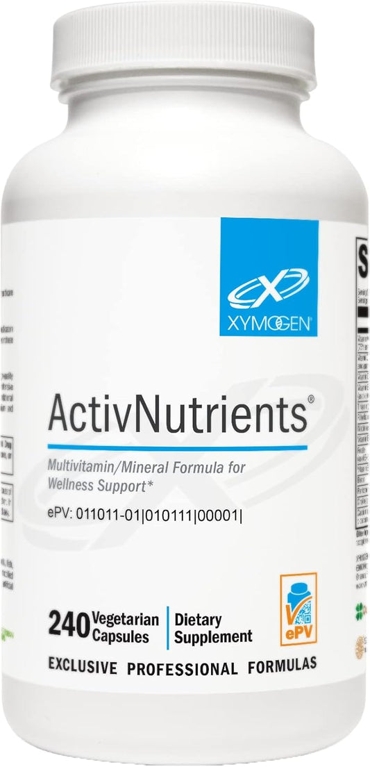 XYMOGEN ActivNutrients: Multivitamin Multimineral with Iron, Copper, Chelated Minerals, B Vitamins, Folate - Wellness, Immune, Energy, Mood - 240 Capsules