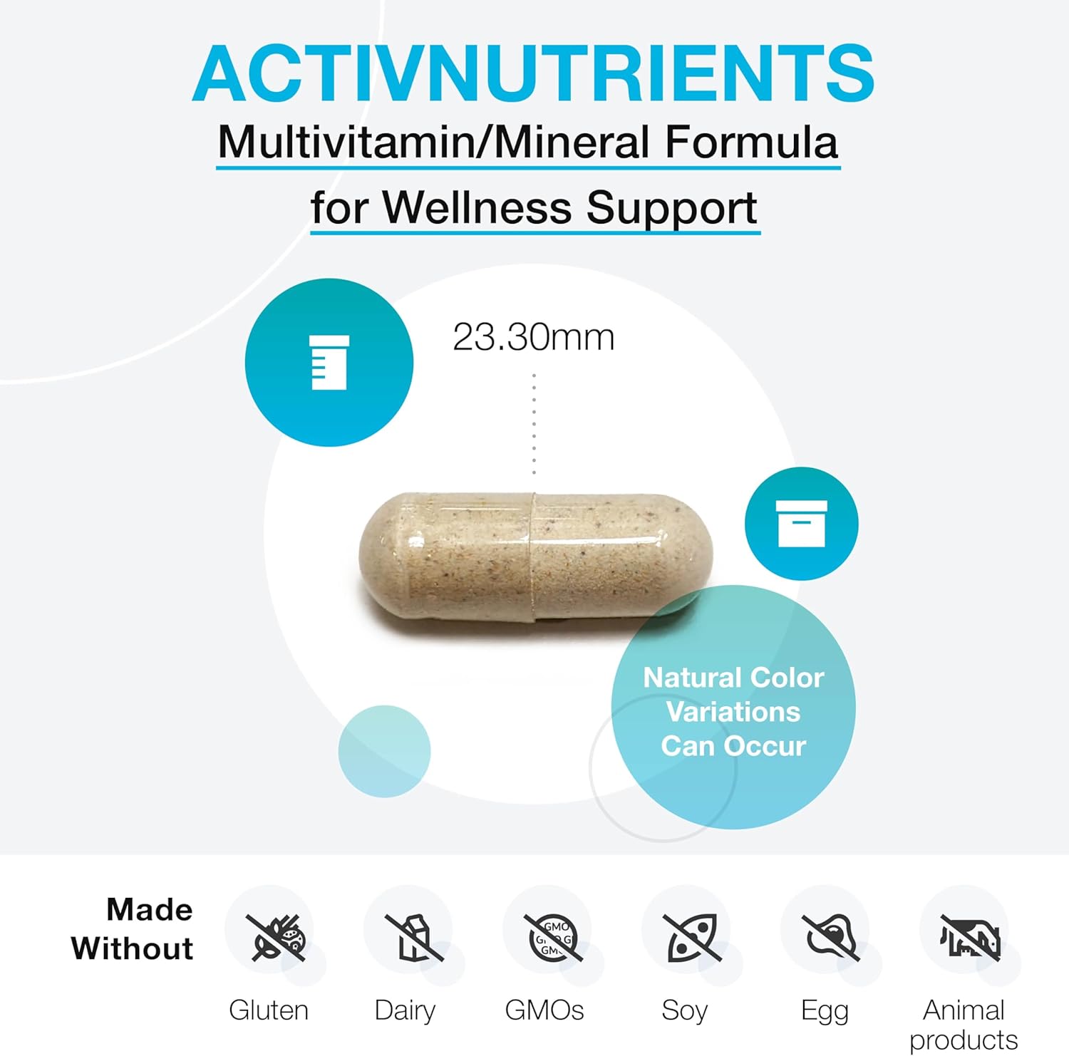XYMOGEN ActivNutrients: Multivitamin Multimineral with Iron, Copper, Chelated Minerals, B Vitamins, Folate - Wellness, Immune, Energy, Mood - 240 Capsules