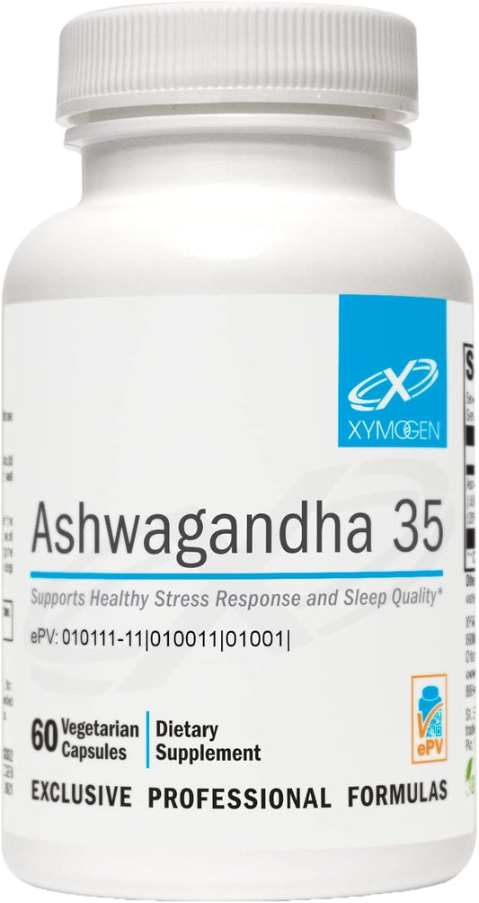 XYMOGEN Ashwagandha 35 Capsules - Patented Extract for Stress Relief and Quality Sleep