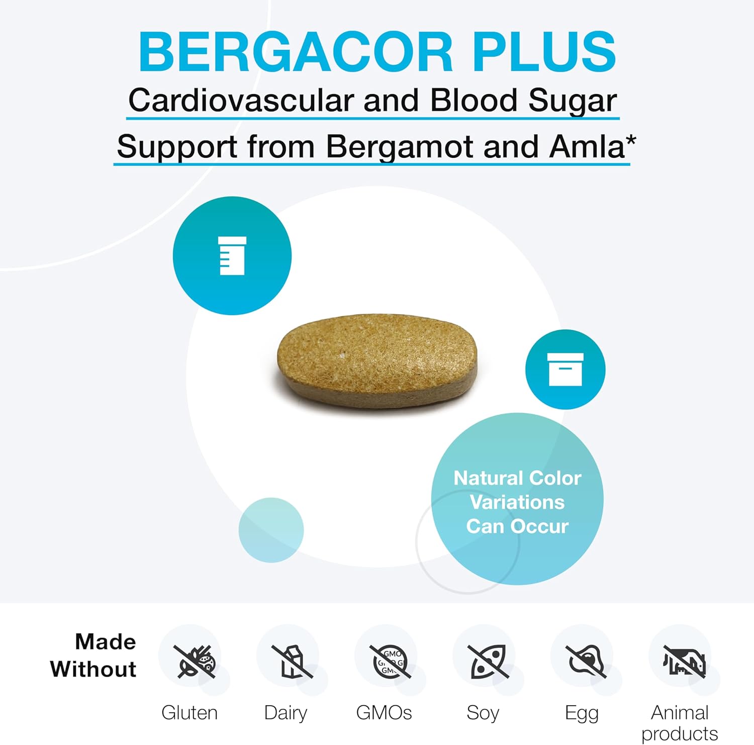XYMOGEN BergaCor Plus - Bergamot Polyphenol Supplement for Cardiovascular Health and Cholesterol Support (60 Tablets)