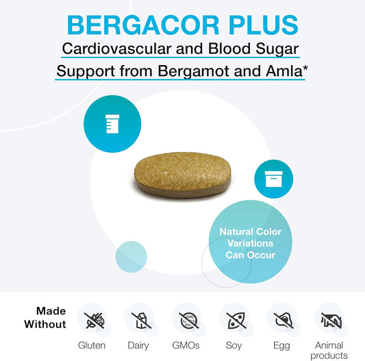 XYMOGEN BergaCor Plus - Bergamot Polyphenol Supplement for Cardiovascular Health and Cholesterol Support (60 Tablets)