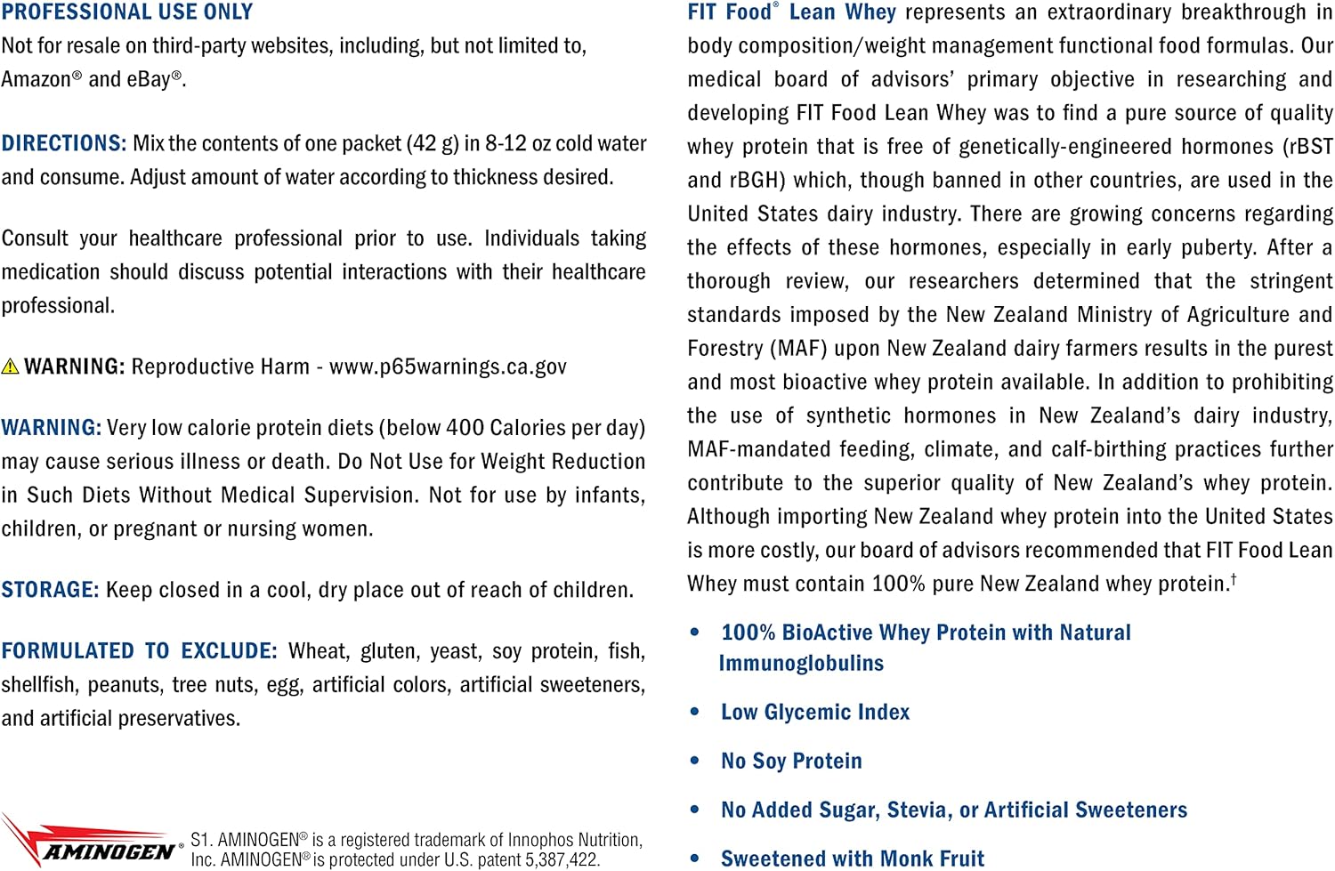 XYMOGEN FIT Food Lean Whey BioActive Protein Powder - No Sugar or Stevia - Natural Immunoglobulins - Supports Body Composition, Immune Health, Workouts - Chocolate (10 Pack)