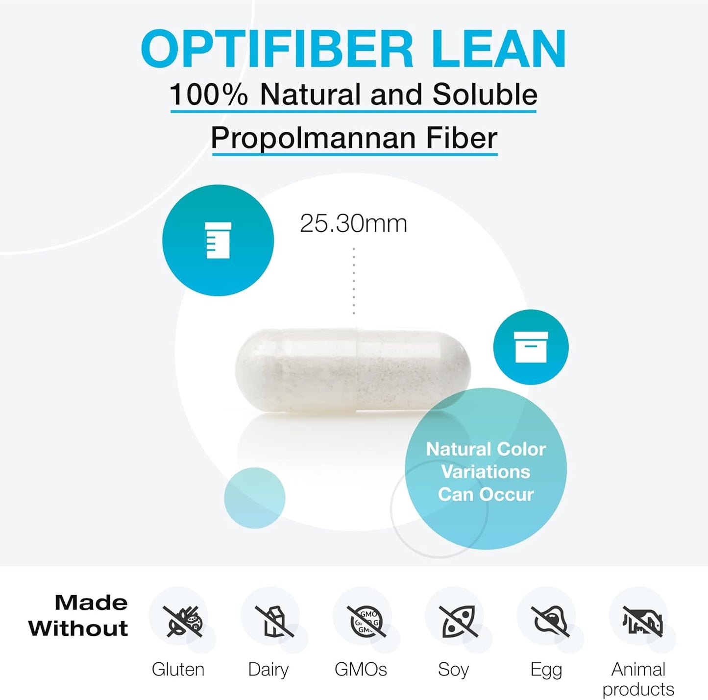 XYMOGEN OptiFiber Lean Fiber Supplement - 180 Daily Capsules for Digestive Health & Cholesterol - Gut Cleanse & Metabolism Support