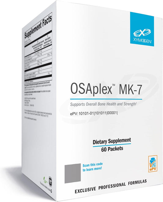 XYMOGEN OSAplex MK-7 Bone Health Supplement with MCHC, Calcium, Vitamin D3, Vitamin K2 MK-7, and Phosphorus - 60 Packets