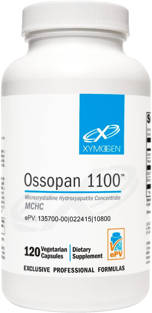 XYMOGEN Ossopan 1100 - Calcium Supplement for Bone Strength and Health - Contains Microcrystalline Hydroxyapatite and Phosphorus - 120 Capsules for Men and Women