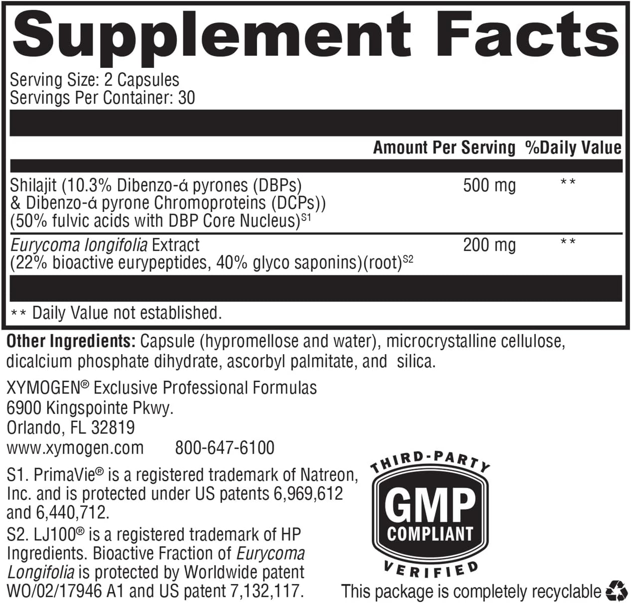 XYMOGEN TestoPlex Plus - Natural Testosterone Support with Shilajit & Eurycoma Longifolia - Boost Libido, Performance, Vitality, & Cognition - 60 Capsules