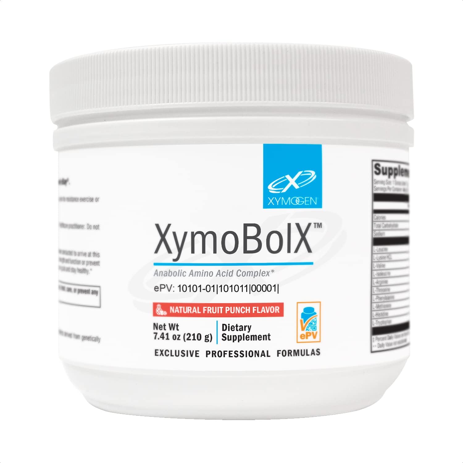 XYMOGEN XymoBolX Amino Acid BCAA Powder for Muscle Recovery - L Arginine, L Leucine, L Methionine, L Tryptophan - Gluten Free, Vegan, Non GMO (30 Servings)