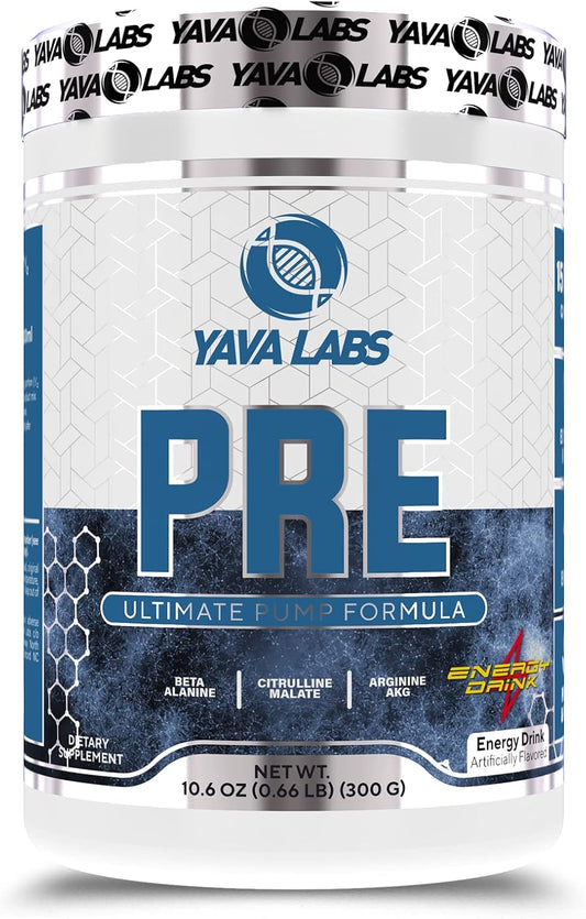 Yava Labs PRE Workout Energy Drink for Ultimate Pump Formula