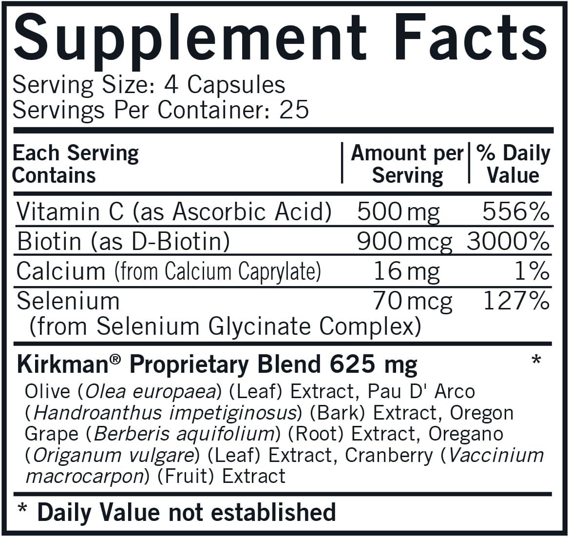 Yeast-Aid Advanced Formula by Kirkman | 100 Vegetarian Capsules for Gut Health