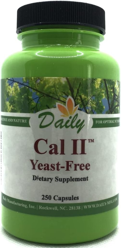 Yeast-Free Daily Manufacturing Cal-II™ Calcium Capsules - 250 Vegetarian, Certified Kosher