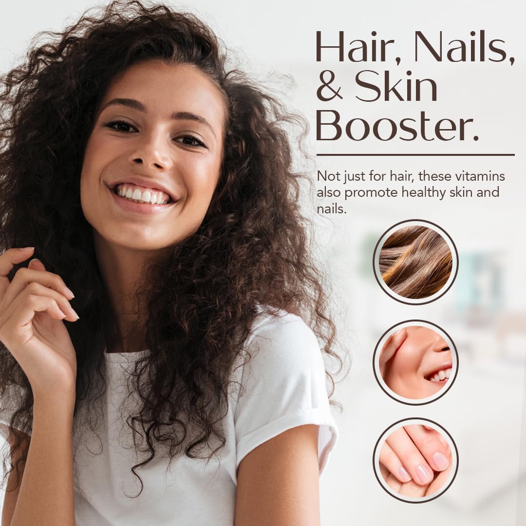 Yeguada La Reserva Hair, Skin, and Nails Gummies with 5000 mcg Biotin, Vitamin E & C - 60 Count