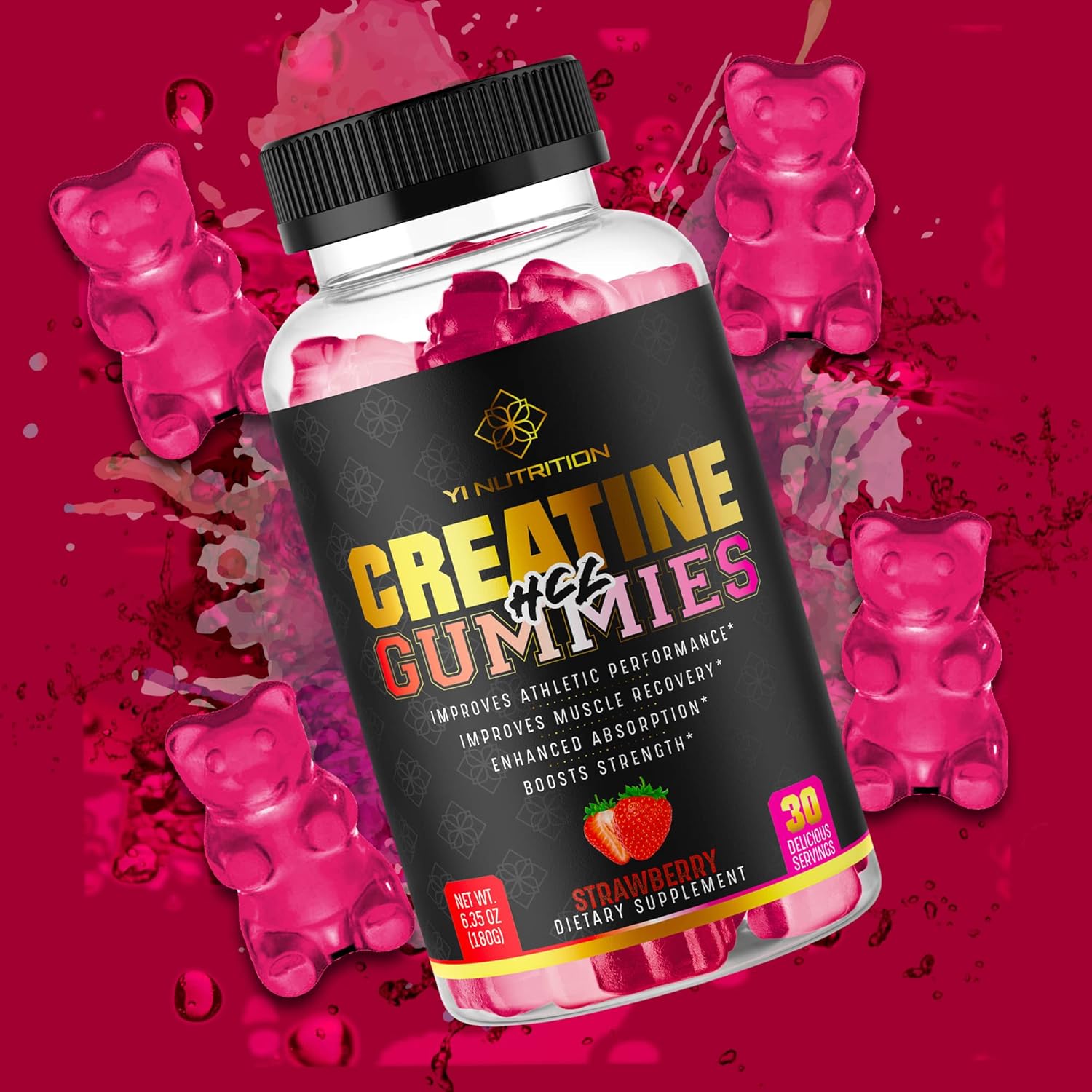 Yi Nutrition Creatine HCL Gummy - Innovative Pre-Workout Gummies with Creatine HCL
