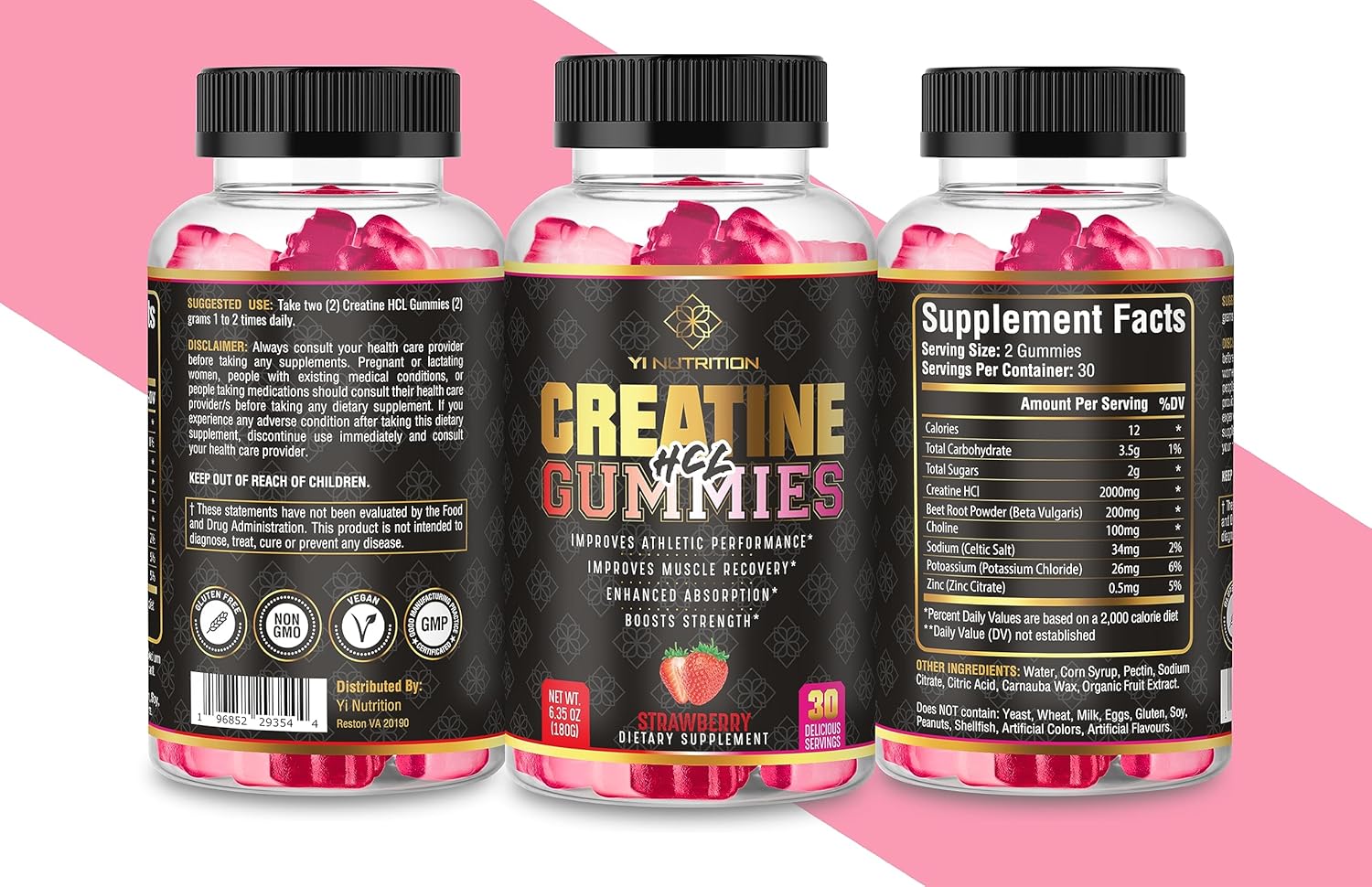 Yi Nutrition Creatine HCL Gummy - Innovative Pre-Workout Gummies with Creatine HCL
