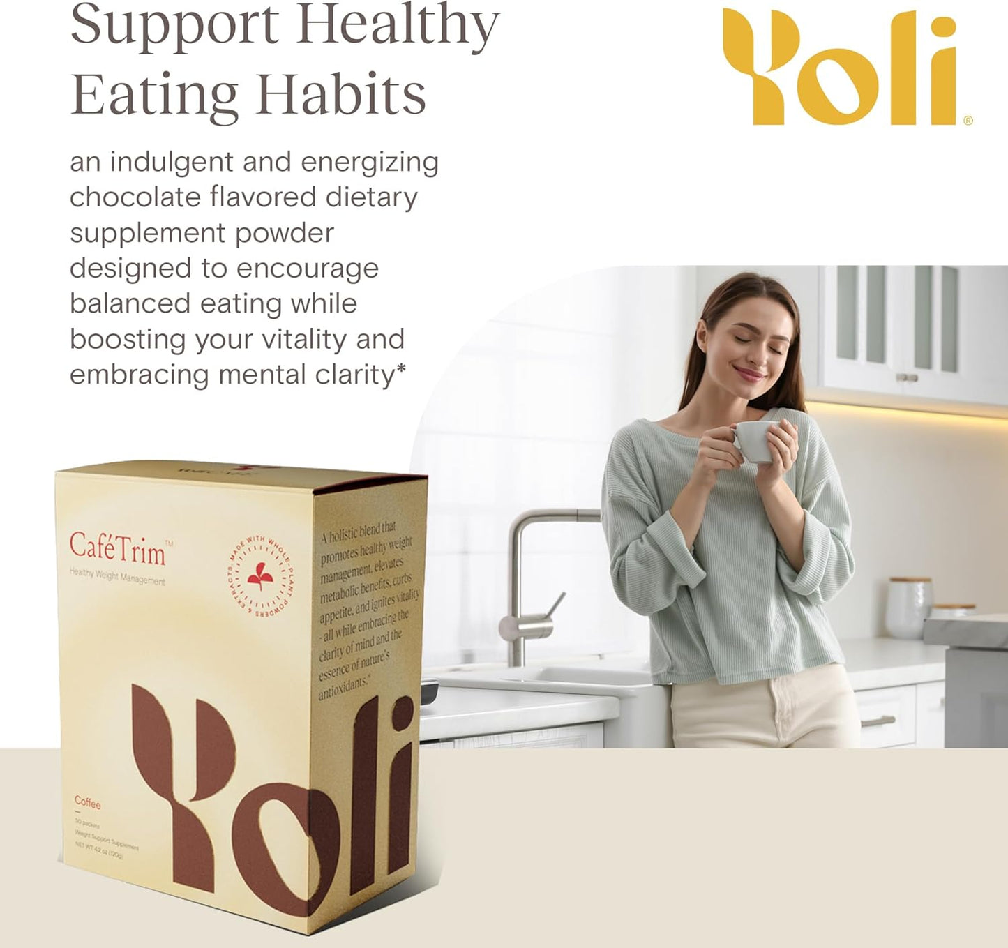 Yoli® CaféTrim Coffee Flavored Powder - Appetite Suppressant for Food Cravings