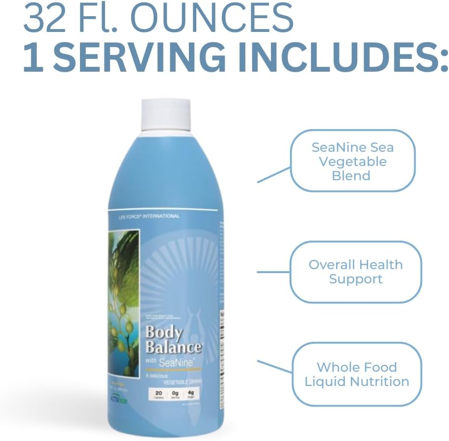 Youngevity Body Balance Land & Sea Plant Based Nutrition with Sea Vegetables, Kelp, Nori, and More - 75+ Nutrients - 32 Fl Oz Bottle