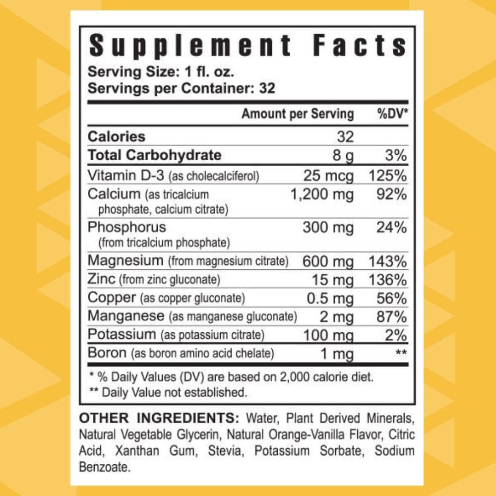 Youngevity CAL Toddy Liquid Supplement - High Potency Calcium and Magnesium with Essential Vitamins and Minerals - Supports Bone Health - 64 Fl Oz (2 Pack)