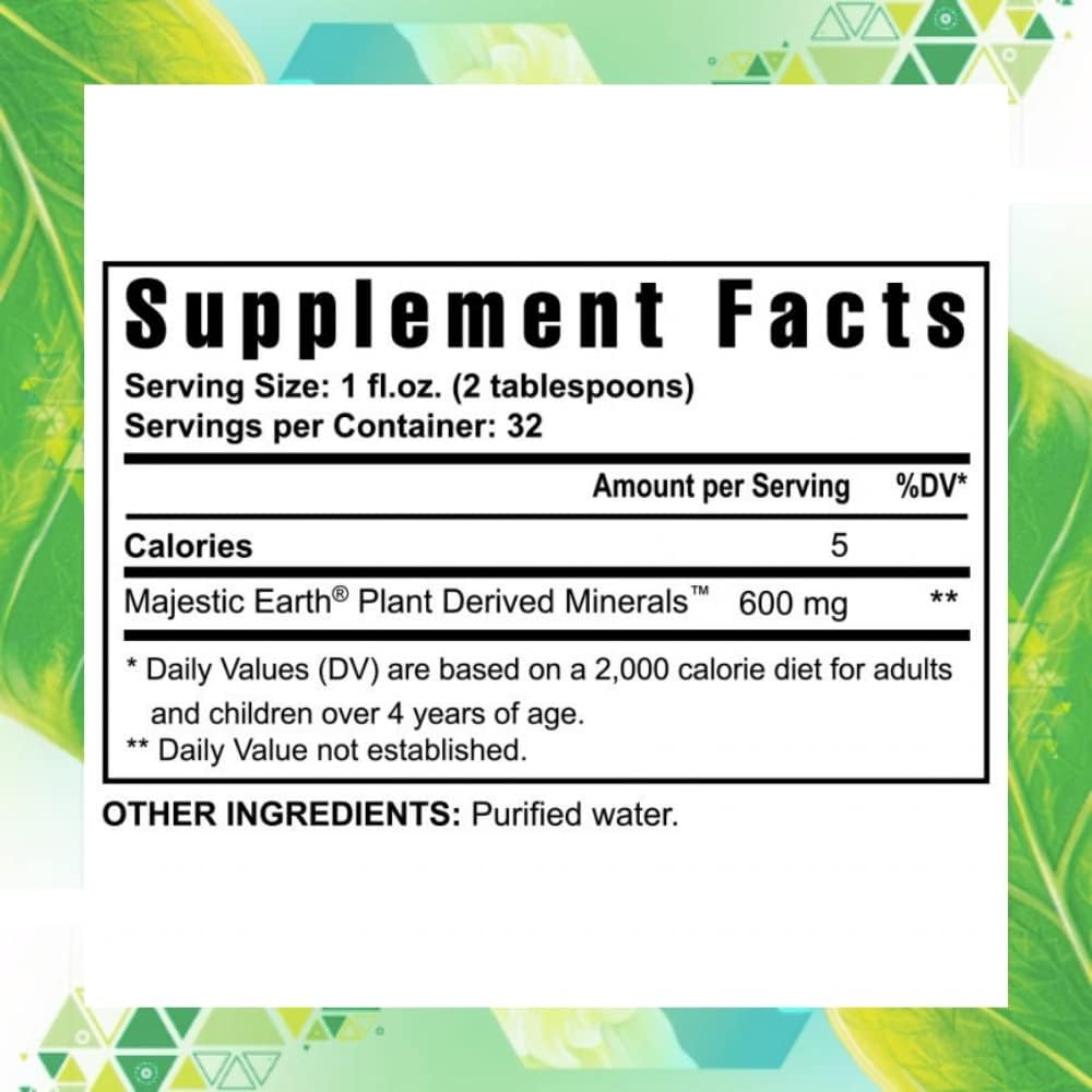 Youngevity Liquid Plant Minerals with 77+ Trace Minerals - 19,000mg Plant Solids - Colloidal Humic Shale - 32 oz (Pack of 6)