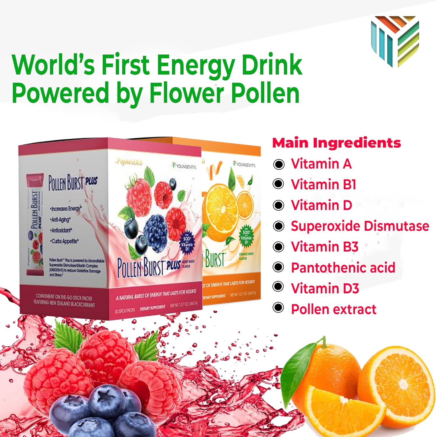Youngevity Pollen Burst Bundle - Boost Energy and Immunity with Natural Bee Pollen Extracts