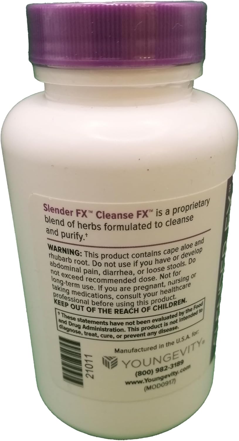 Youngevity Slender Fx™ Cleanse Fx™ - Super Colon Cleanse 15 Day - Natural Herb Blend - 60 Capsules