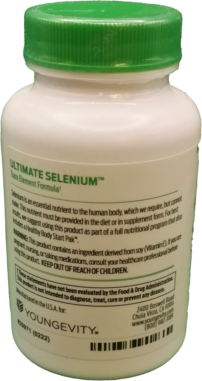 Youngevity Ultimate Selenium + Cofactors - Immune Support & Antioxidant Defense - 90 Capsules