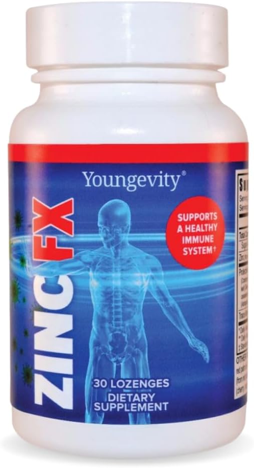 Youngevity Zinc Fx Chewable Lozenges - Immune Support with Trace Minerals, Elderberry, and Astragalus - Highly Absorbable - Delicious - 120 Count