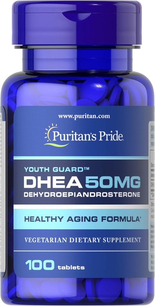 Youth Guard™ DHEA 50mg Dietary Supplement for Healthy Aging - 100 Tablets, 3 Month Supply