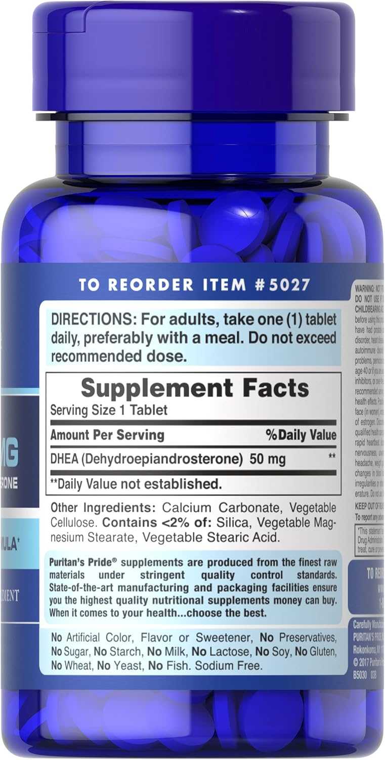 Youth Guard™ DHEA 50mg Dietary Supplement for Healthy Aging - 100 Tablets, 3 Month Supply
