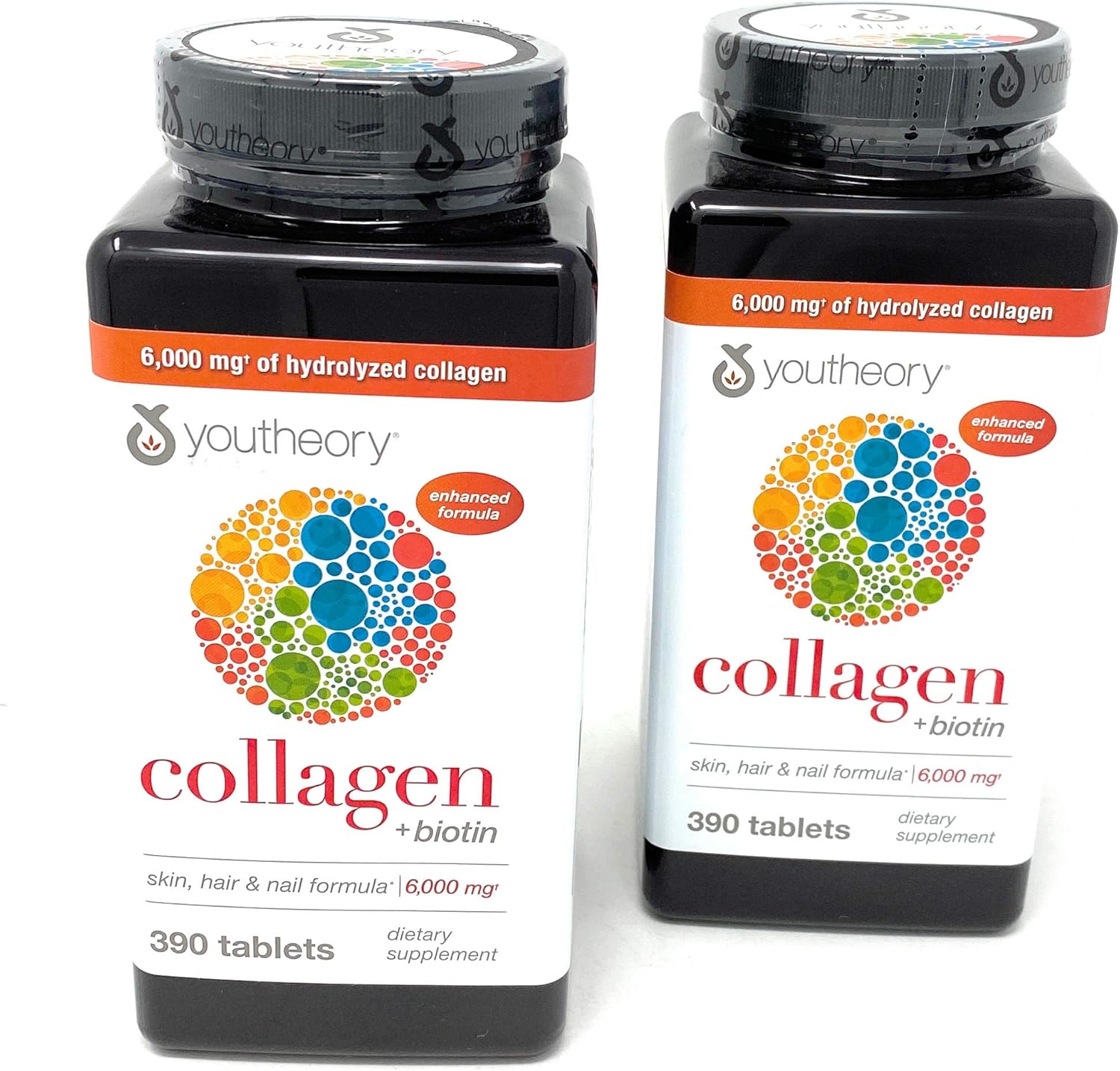 Youtheory Collagen Advanced Formula Tablets - 2-Pack (780 Ct Total) - Supports Healthy Skin, Hair & Nails