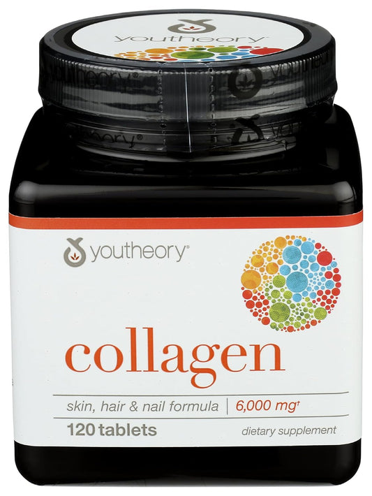 Youtheory Collagen Supplement - 120 Tablets for Skin, Hair, Nails & Joints
