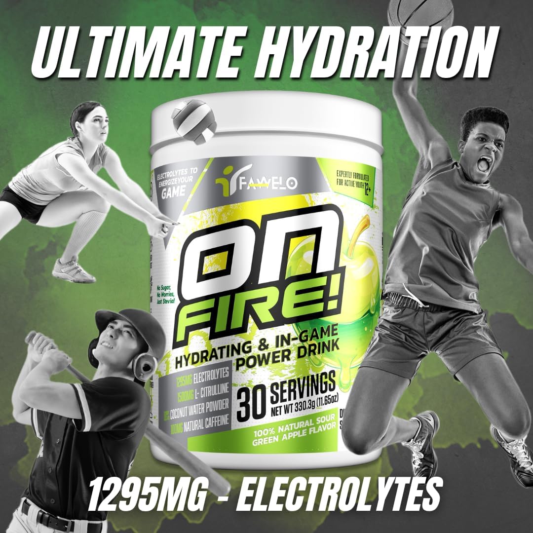 Youthful Athlete Electrolytes Powder with Coconut Water & BCAAs - Zero Sugar Hydration Powder with Green Tea Energy Boost - Ultima Electrolytes
