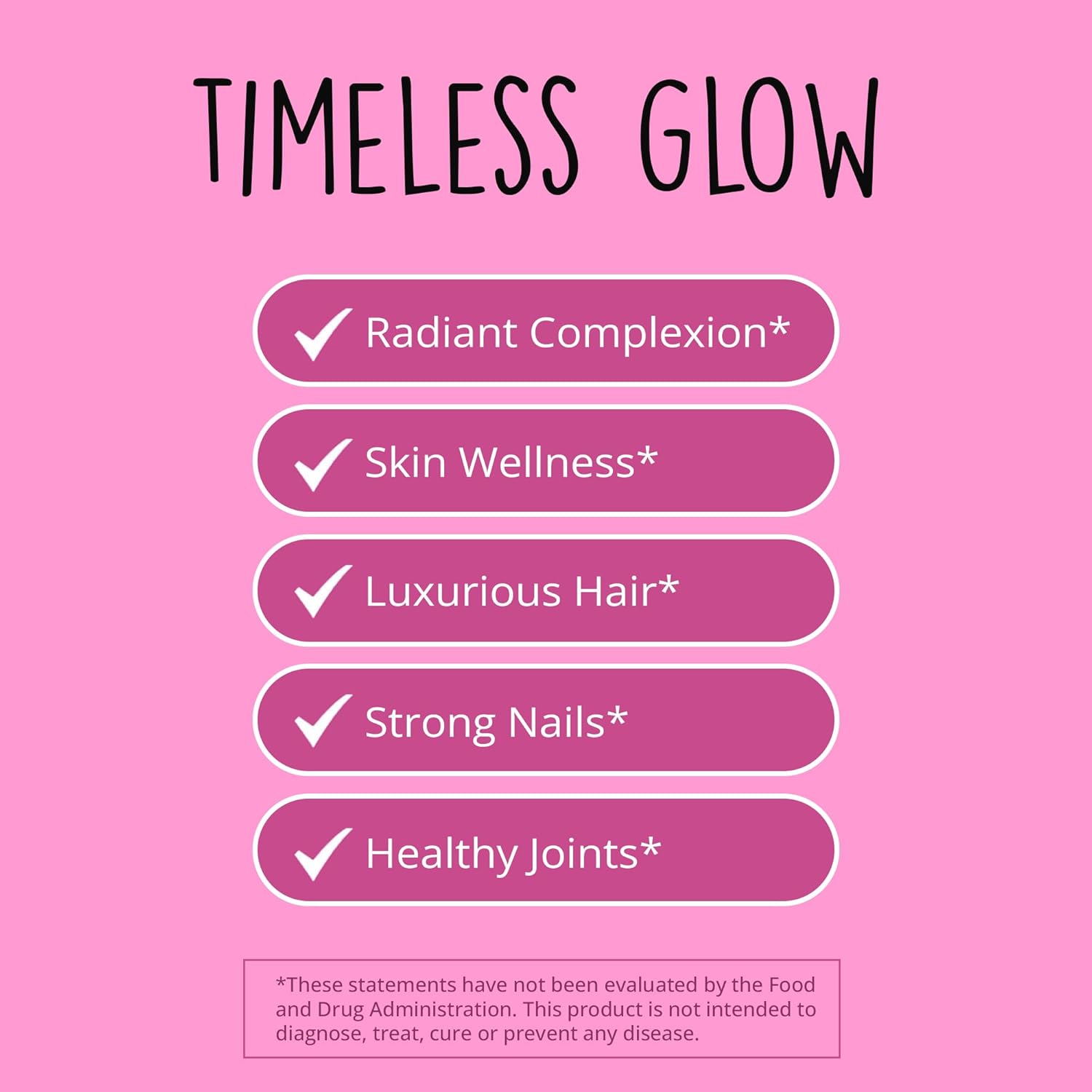 Youthful Glow Vegan Collagen Builder with Hyaluronic Acid - Hair Skin and Nails Vitamins for Radiant Skin | Keratin and Elastin Booster | Bone, Cartilage, Tendon Support | Vitamin A, L-Lysine | Vegetarian | Non-GMO, 60 Ct