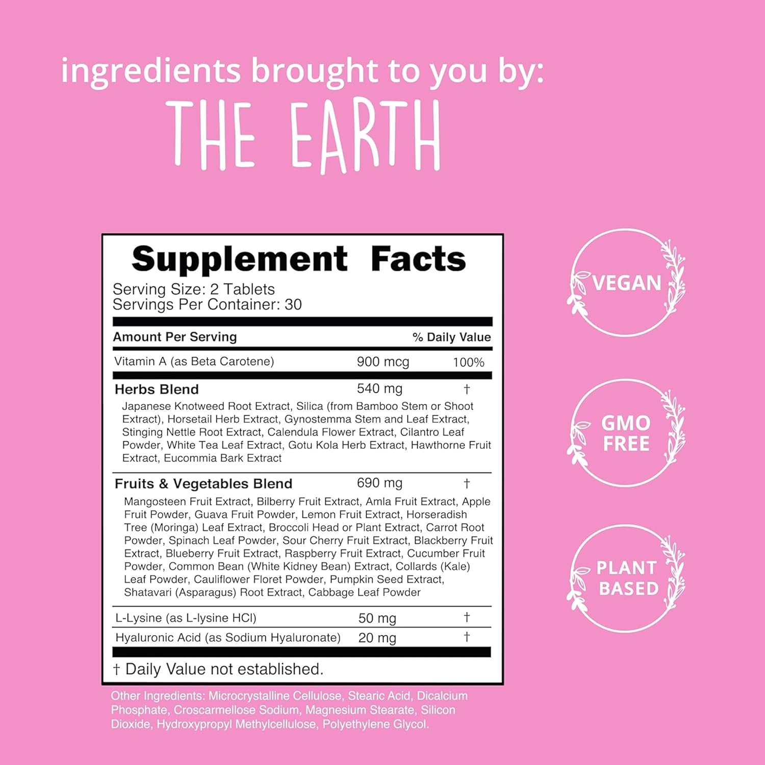 Youthful Glow Vegan Collagen Builder with Hyaluronic Acid - Hair Skin and Nails Vitamins for Radiant Skin | Keratin and Elastin Booster | Bone, Cartilage, Tendon Support | Vitamin A, L-Lysine | Vegetarian | Non-GMO, 60 Ct