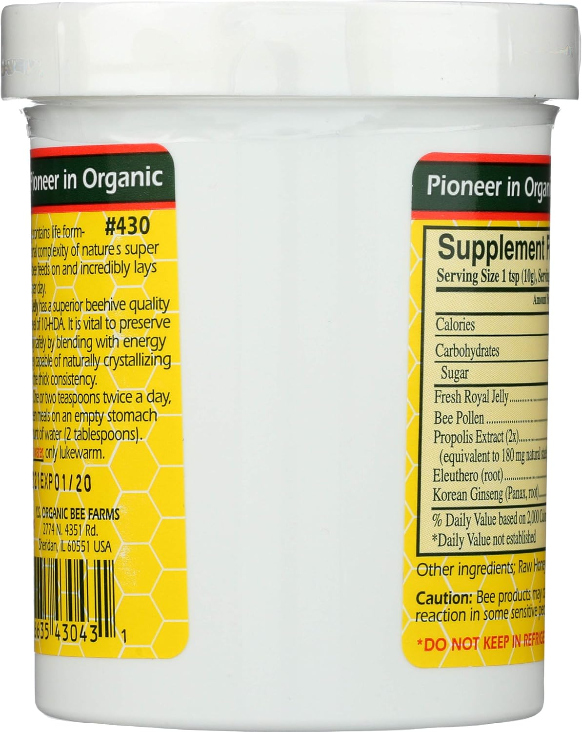 Ys Bee Farms Royal Jelly Infused Honey - Ultimate Strength, 11.5 oz Gel