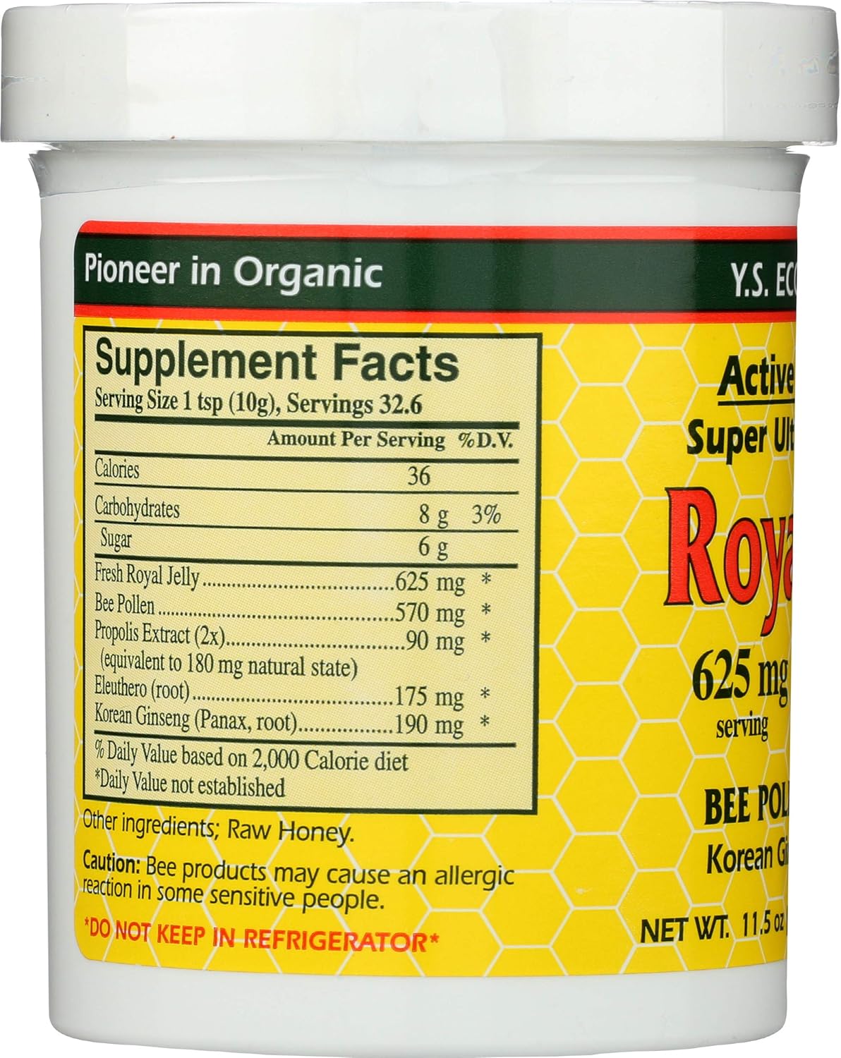 Ys Bee Farms Royal Jelly Infused Honey - Ultimate Strength, 11.5 oz Gel