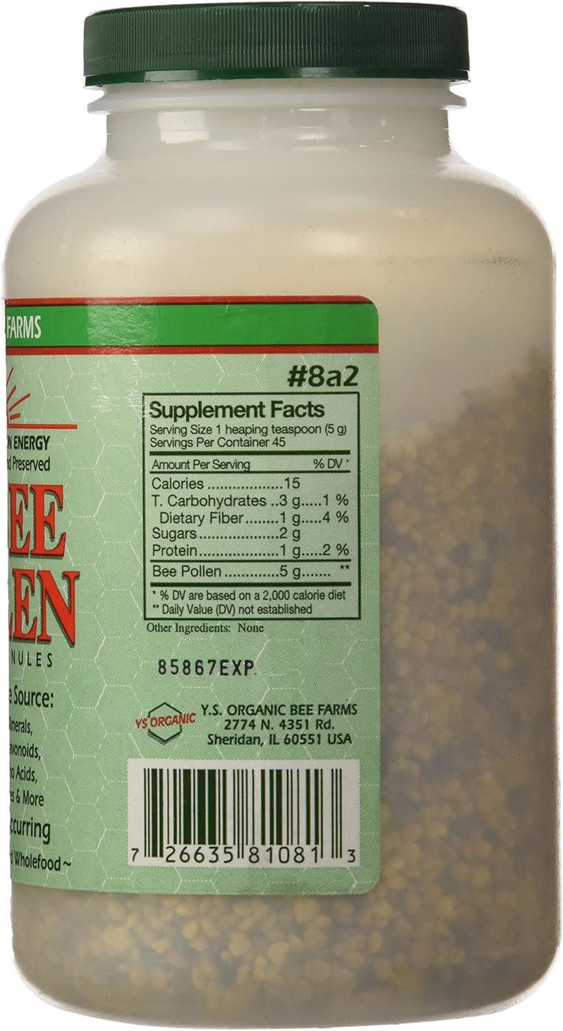Ys Bee Farms Y.S. Organics Fresh Bee Pollen Granules - 8 Ounce Pack