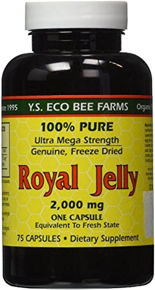 YS Eco Bee Farms Royal Jelly Capsules 2,000mg - Pack of 150 Capsules