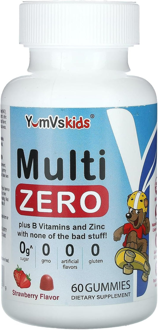 YumV's Kids Strawberry Multi Zero Gummies - 60 Gummies Pack