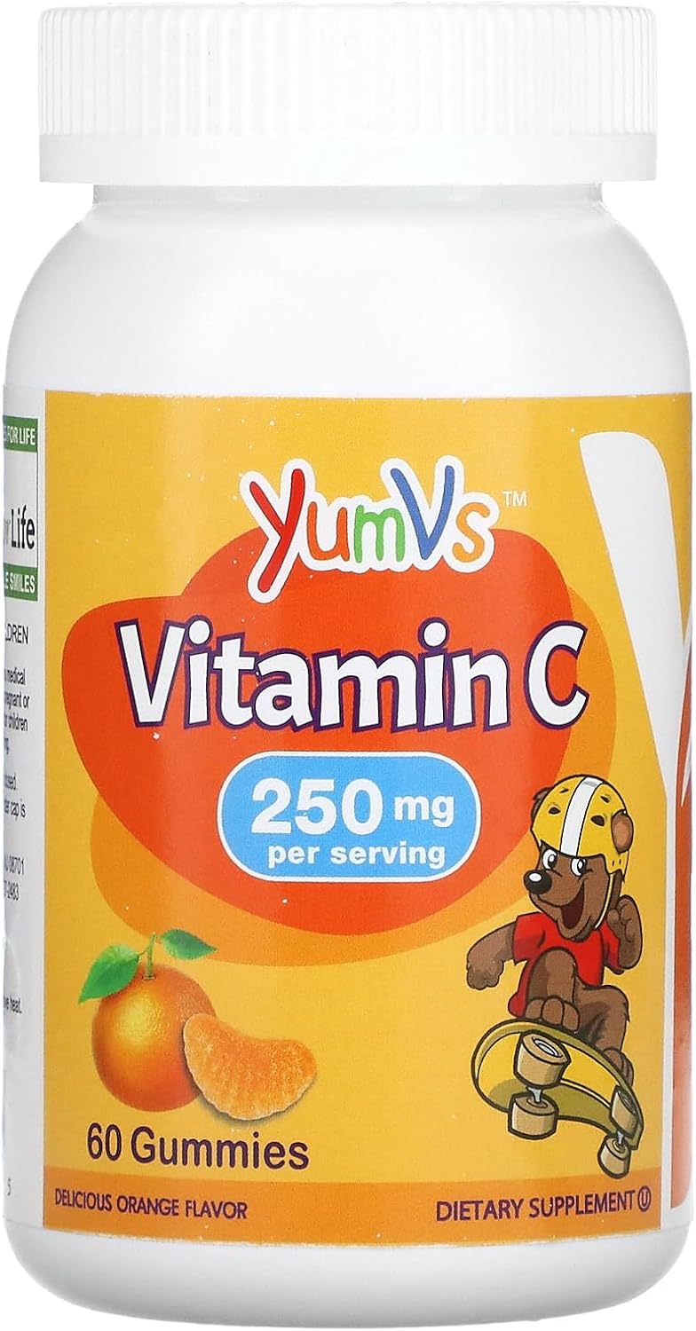 YumV's Kids Vitamin C Gummies - Delicious Orange Flavor, 250mg (60 Count)