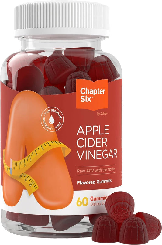 Zahler Apple Cider Vinegar Gummies: Kosher, Delicious, Raw with The Mother - Detox & Cleanse Support for Gut Health and Metabolism - 60 Flavored Gummies